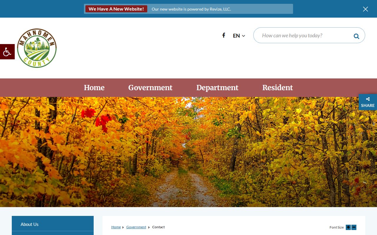 Mahnomen County contact page used for Bejou warrant records routing